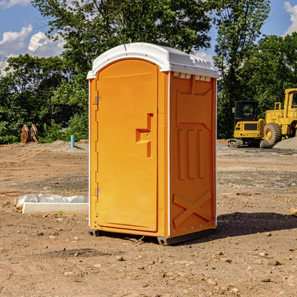 how often are the porta potties cleaned and serviced during a rental period in Bellefontaine